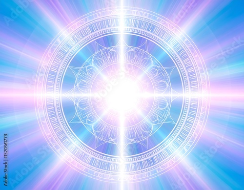 Abstract radiant circular design