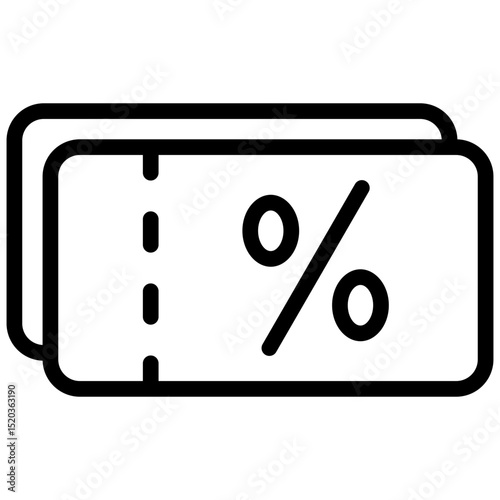 Coupon Icon Outline