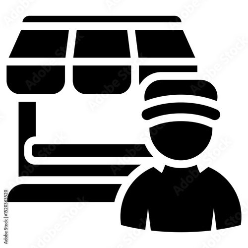 Vendor Icon Black Solid