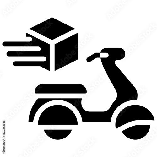 Delivery Icon Black Solid