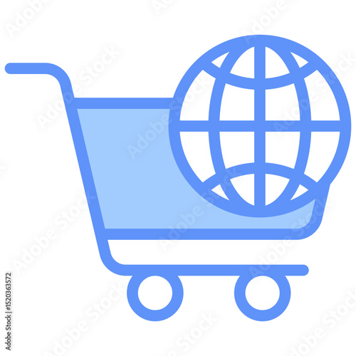 Ecommerce Icon Outline Blue