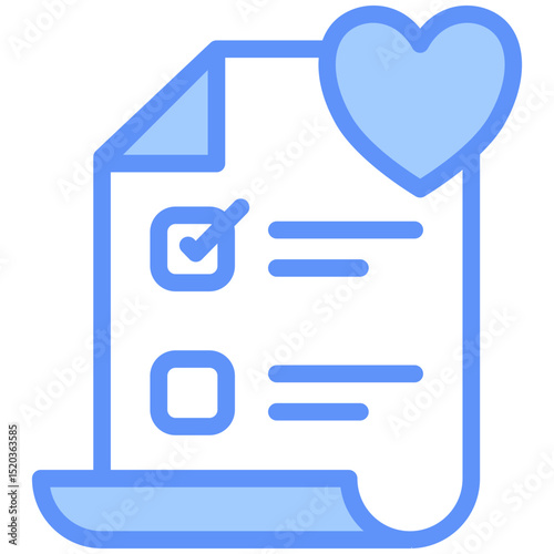 Wishlist Icon Outline Blue