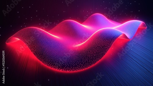 Abstract Neon Wave: A Digital Art Piece