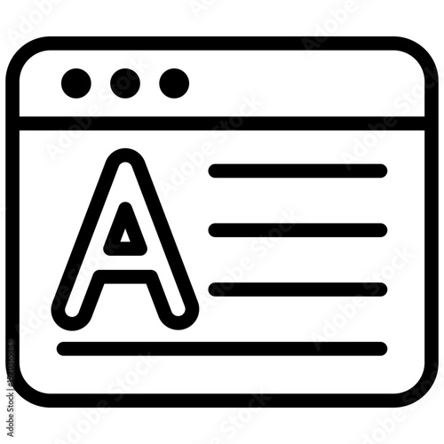 Web Design Icon Outline