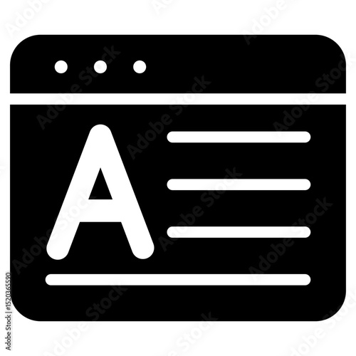 Web Design Icon Black Solid