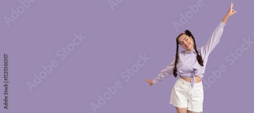 Beautiful happy woman with ...