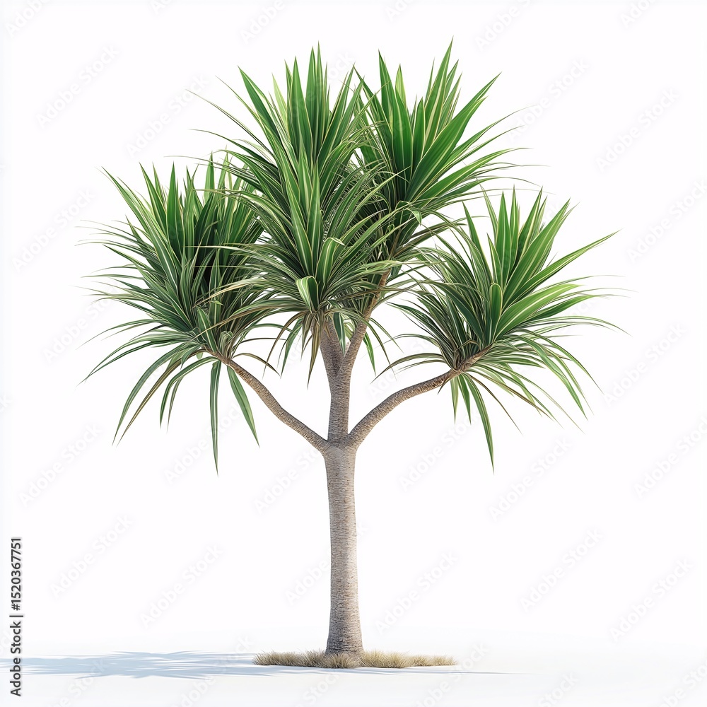 Fototapeta premium Tropical Flora & Foliage. Vibrant Greenery and Exotic Leaves in Sunny Nature Landscape