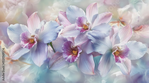 Wallpaper Mural Elegant wedding invitation card background vector. Minimal hand painted Orchids botanical flowers texture template background. Design for wedding, vip cover, poster, rsvp moderncard.Valentine's Day Torontodigital.ca