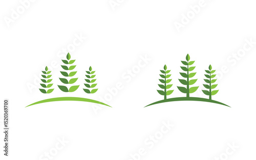 Eco Tree leaf Green nature element vector design v.3