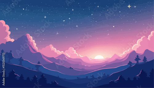 Mountain at Sunset