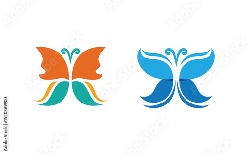 Butterfly Beauty Vector logo icon design template v.6