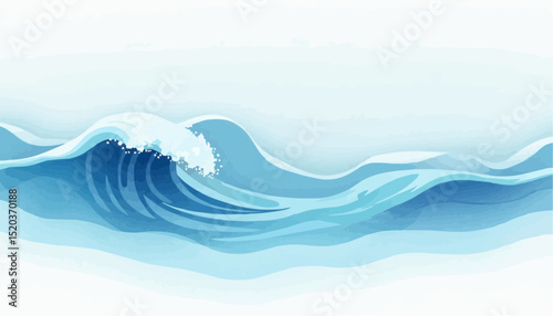 Cartoon ocean wave illustration