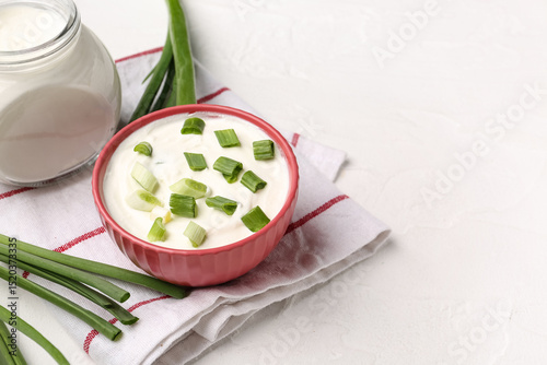 Fresh sour cream dip with c...
