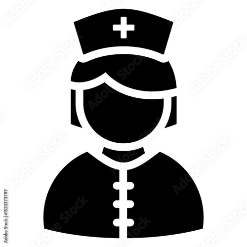 Nurse Icon Black Solid