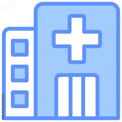 Hospital Icon Outline Blue