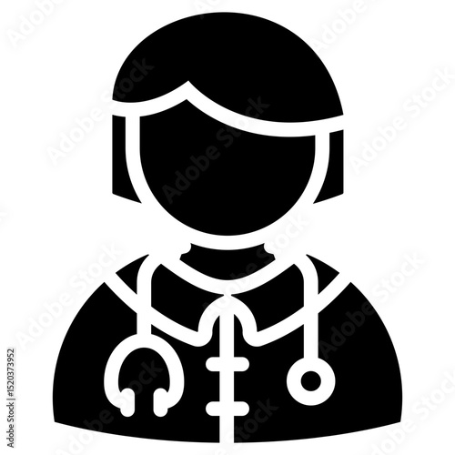 Doctor Icon Black Solid