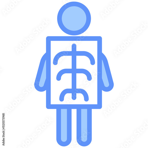 Xray Icon Outline Blue