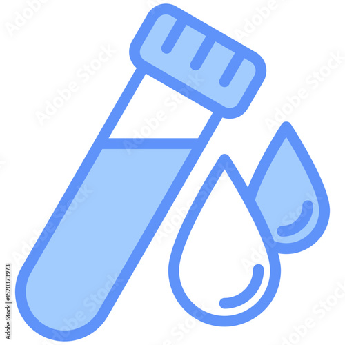 Blood Icon Outline Blue