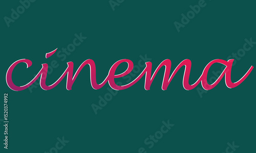 A sign with the word "cinema" written on it