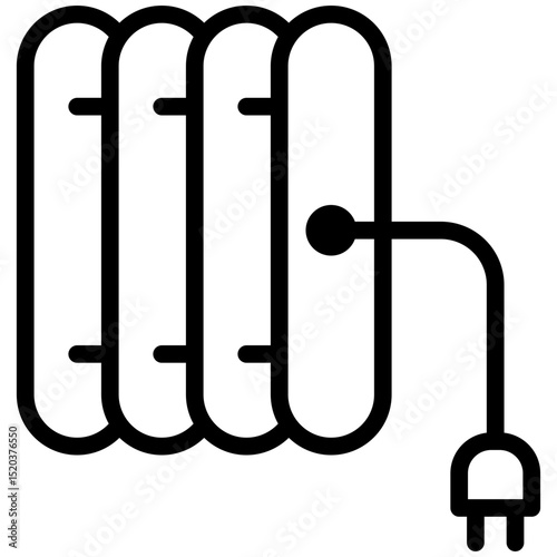 Electric Heater Icon Outline