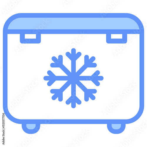Freezer Icon Outline Blue