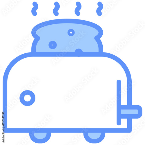 Bread Maker Icon Outline Blue