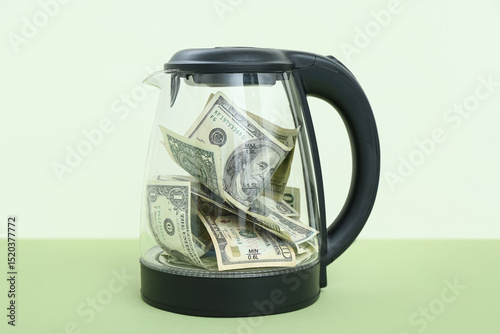 Electric pot with dollar ba...