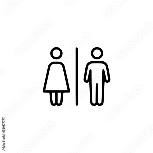 Restroom Symbols Male and Female Icons