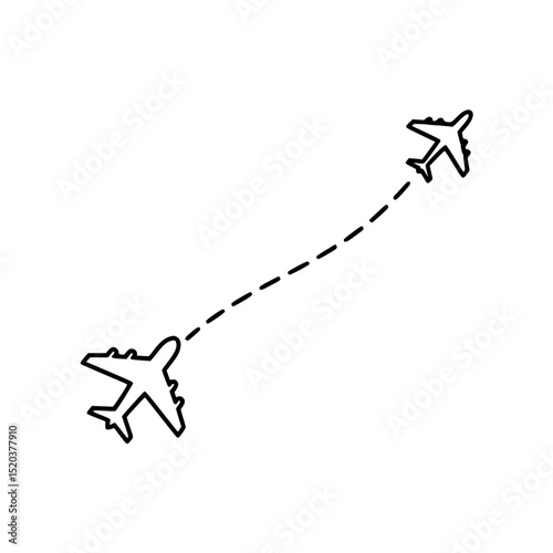 Airplane Flight Path Illustration