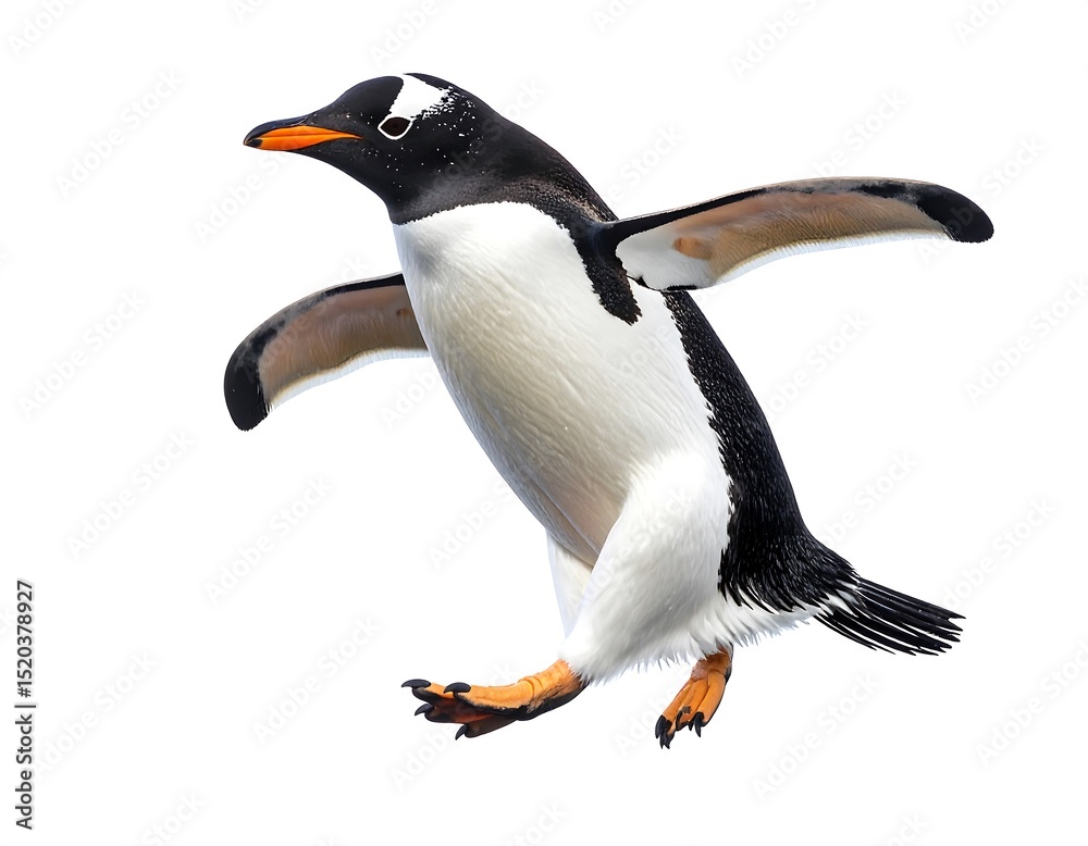 Obraz premium Penguin in flight
