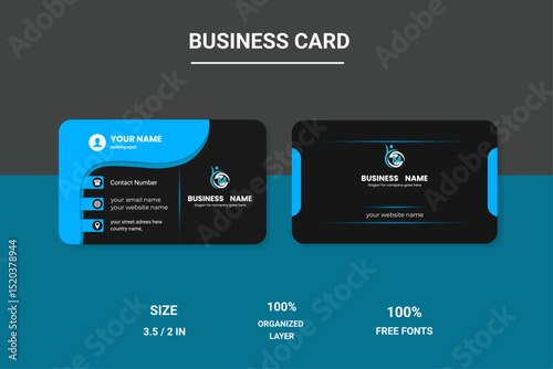 Modern Blue Business Card Template
