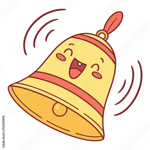 Cartoon Bell: Joyful Ringing and Animated Charm