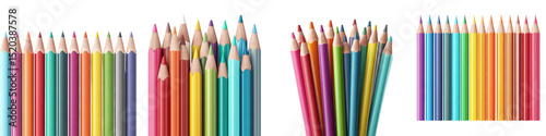Vibrant collection of colorful pencils and crayons