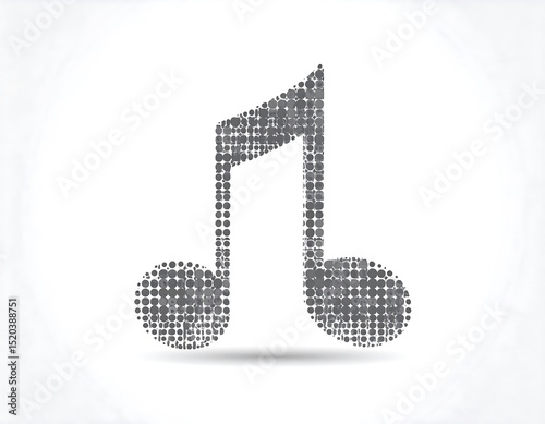 Dotted music note graphic