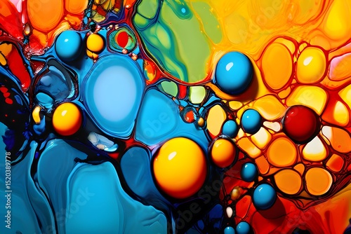 abstract background of colorful bubbles