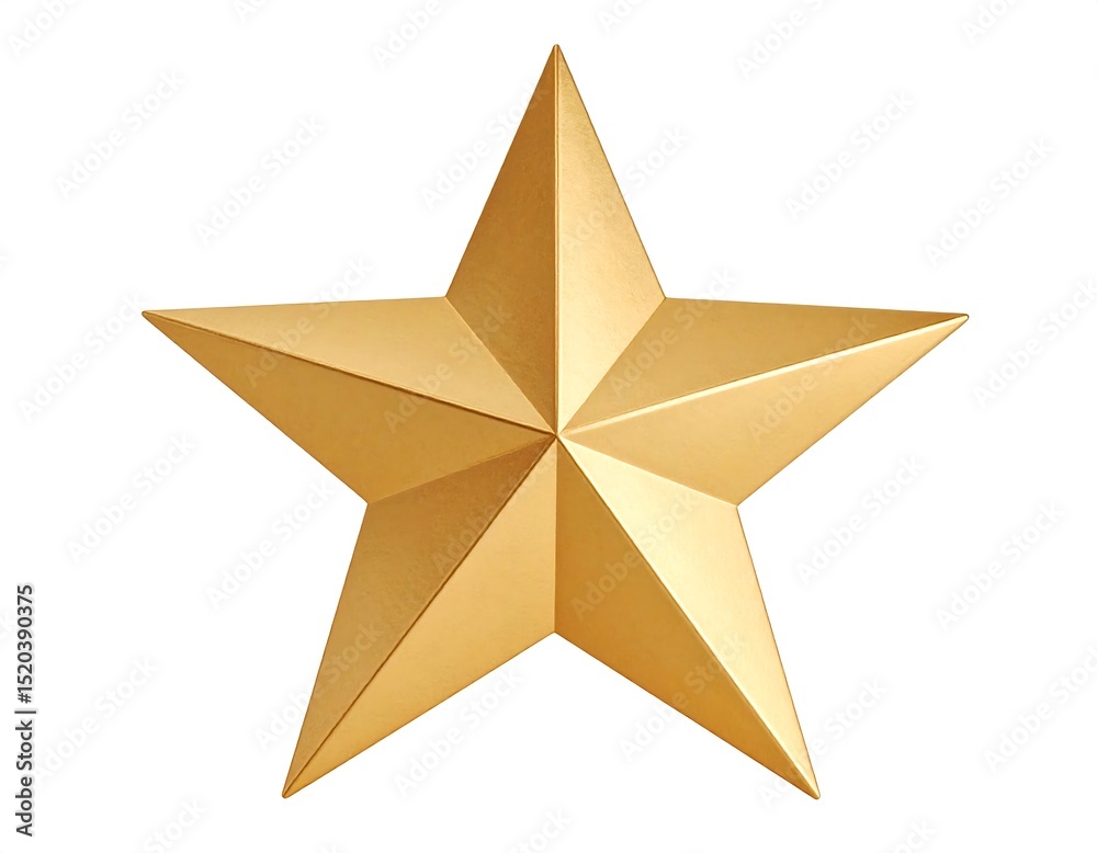 Fototapeta premium Gold star isolated on white