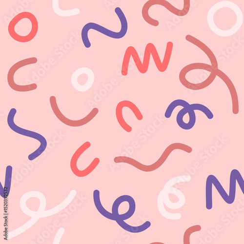 pink pattern with liquify abstract lines