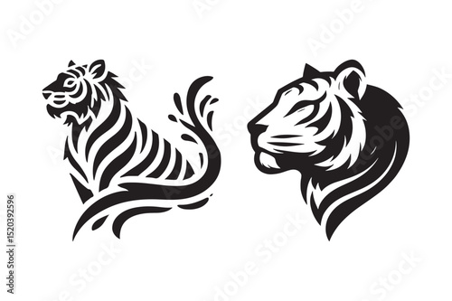 Tiger Head and Body Art