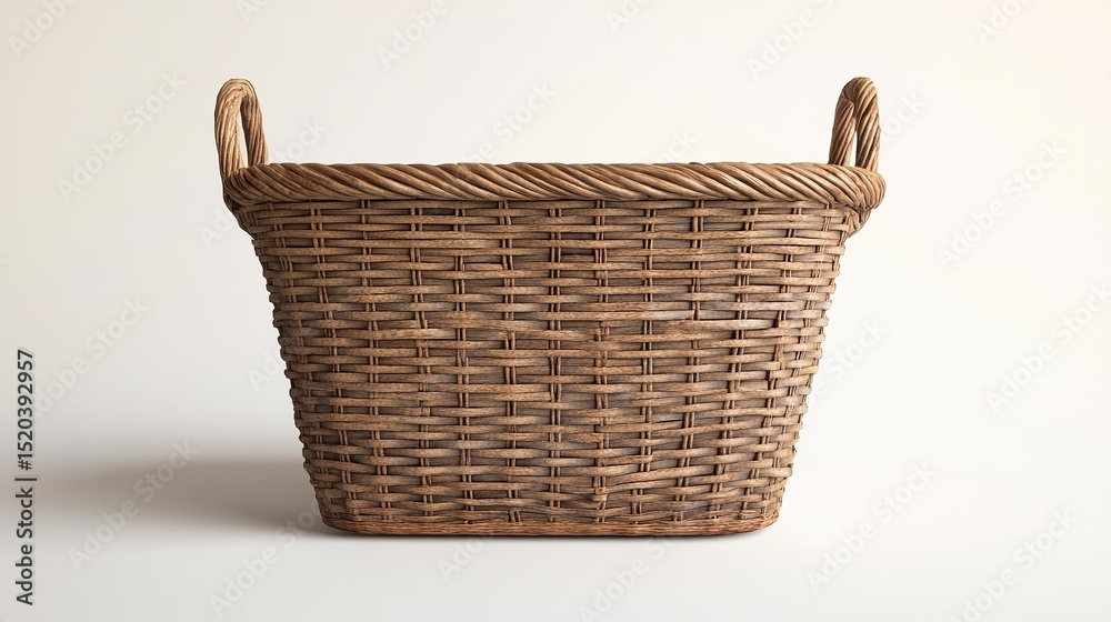 Obraz premium A laundry basket on white background
