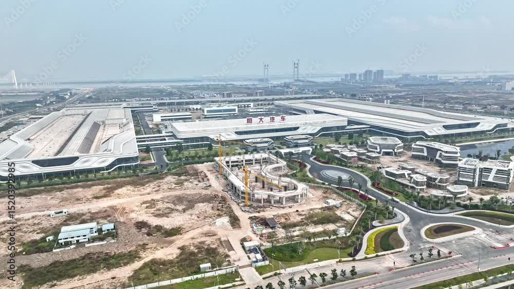 Speculating on current activity at Guangzhou Evergrande Automobile Factory