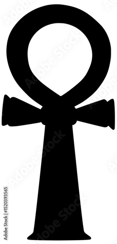 Ankh Symbol Silhouette Vector Egyptian Shadow Illustration