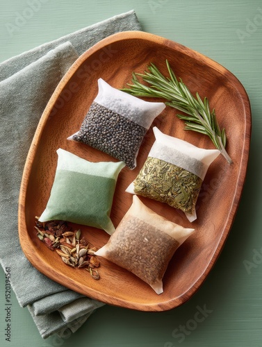 Herbal and Spice Sachets for Aromatherapy and Cooking