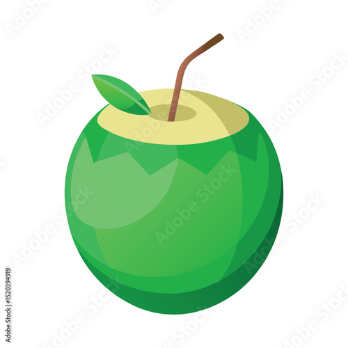 palm coconut tree icon vector art
