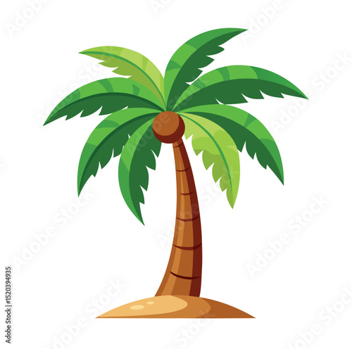 palm coconut tree icon vector art