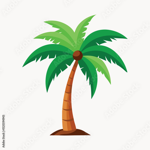palm coconut tree icon vector art