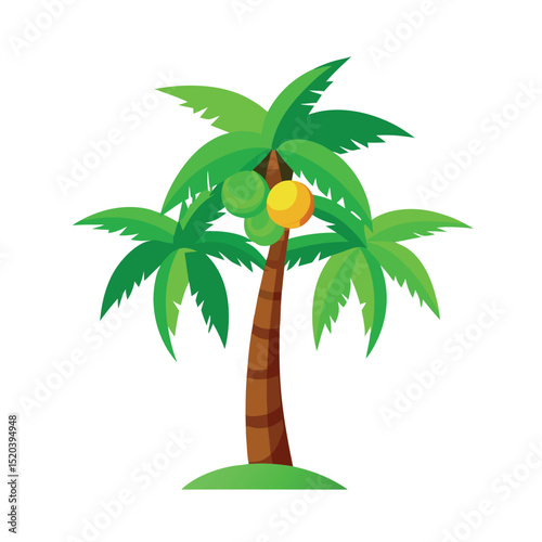 palm coconut tree icon vector art