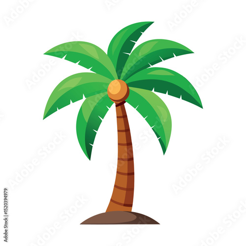 palm coconut tree icon vector art