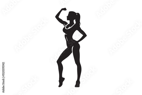 Female Fitness Competitor Silhouette
