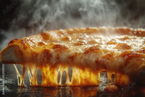 Delicious Gooey Hot Pizza Slice with Bubbling Cheese and Crispy Crust The Ultimate Italian Comfort Food Delight