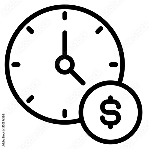 Time value icon in vector illustration